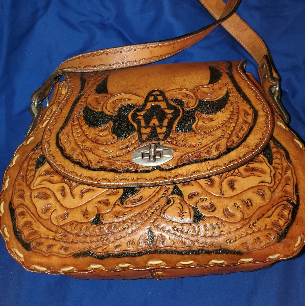 A genuine leather cowgirl style purse